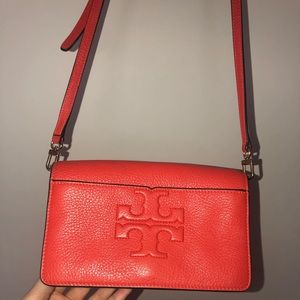 Tory Burch Poppy Red Foldover Crossbody
